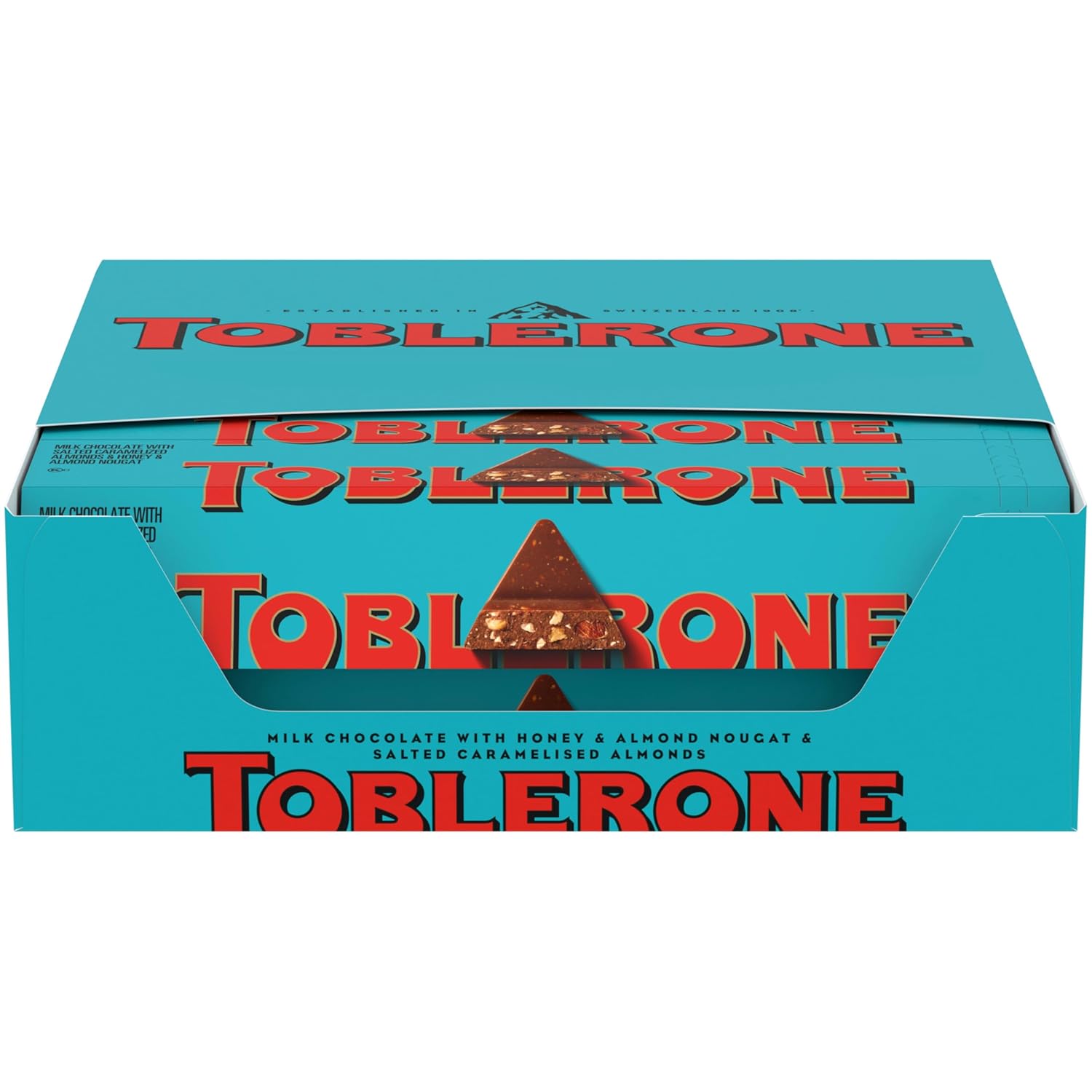 TOBLERONE Milk Chocolate Bars with Salted Caramelized Almonds
