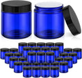 4 oz Glass Jars with Lids - Clear Airtight Small Containers for Creams