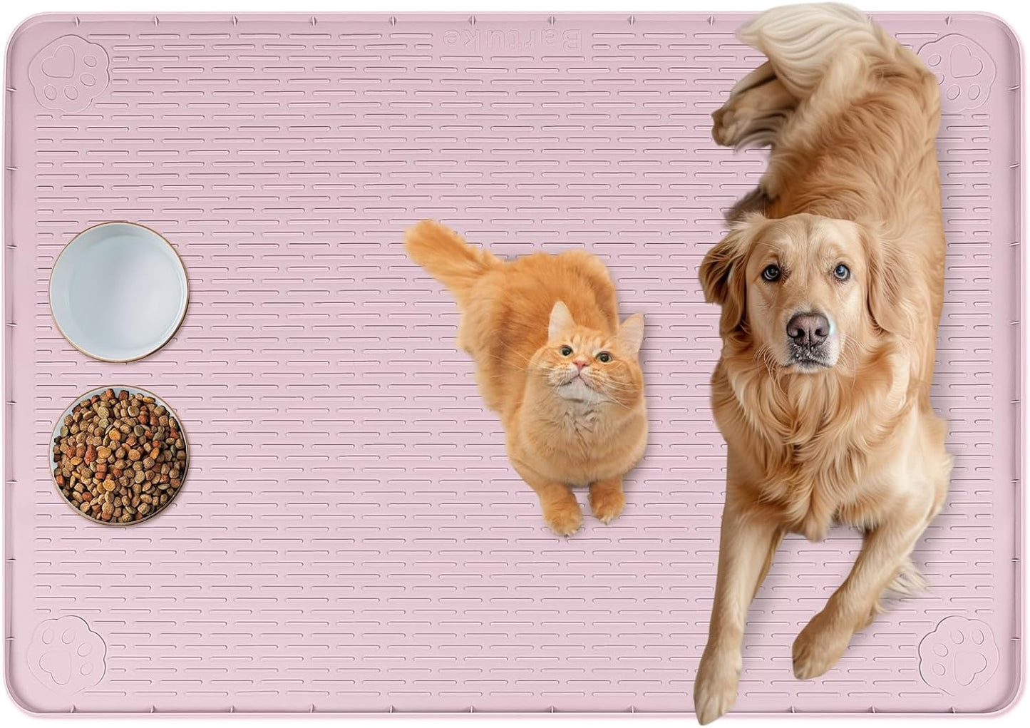 Extra Large Cat Food Mat for Easy Cleaning and Comfort
