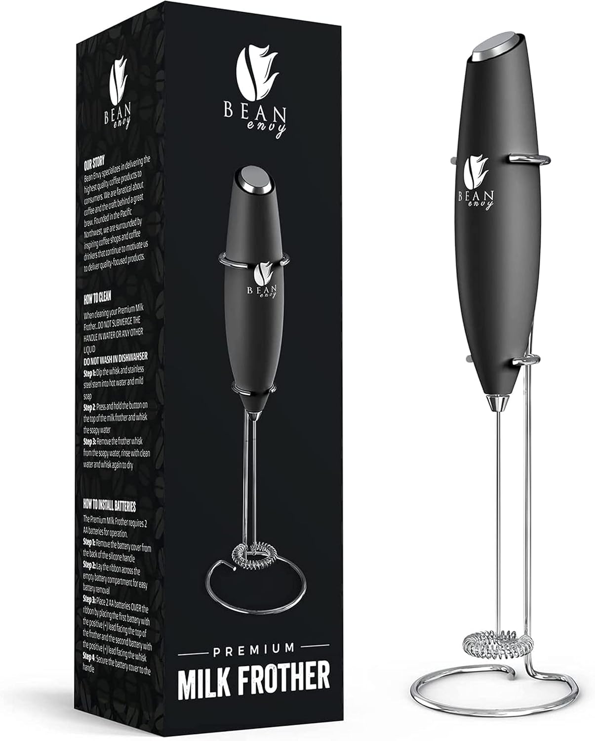 Bean Envy Handheld Milk Frother - Perfect Foam Every Time