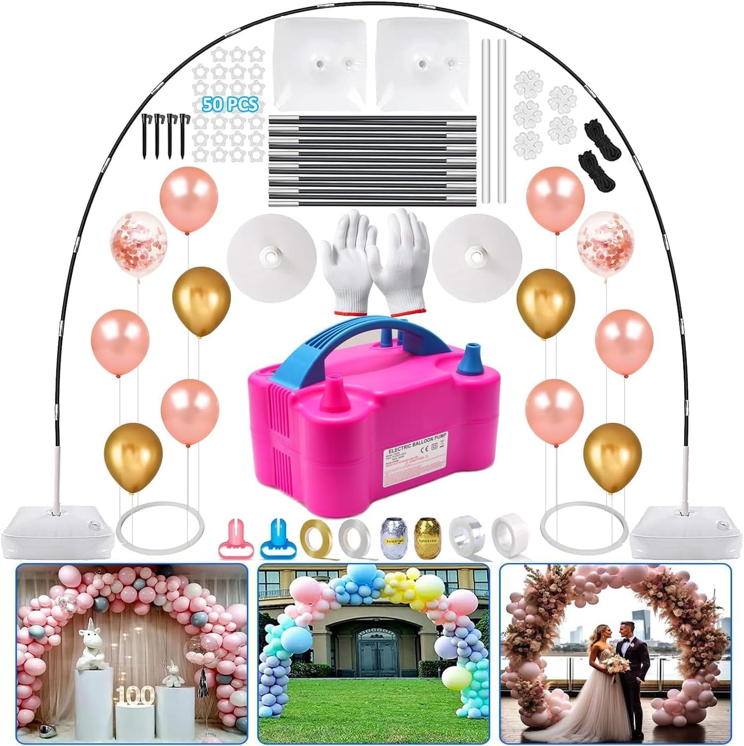 Balloon Arch Kit with Pump for Weddings and Parties