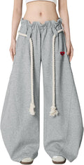 Super Baggy Barrel Sweatpants Wide Leg Lantern Pants - Casual Comfort