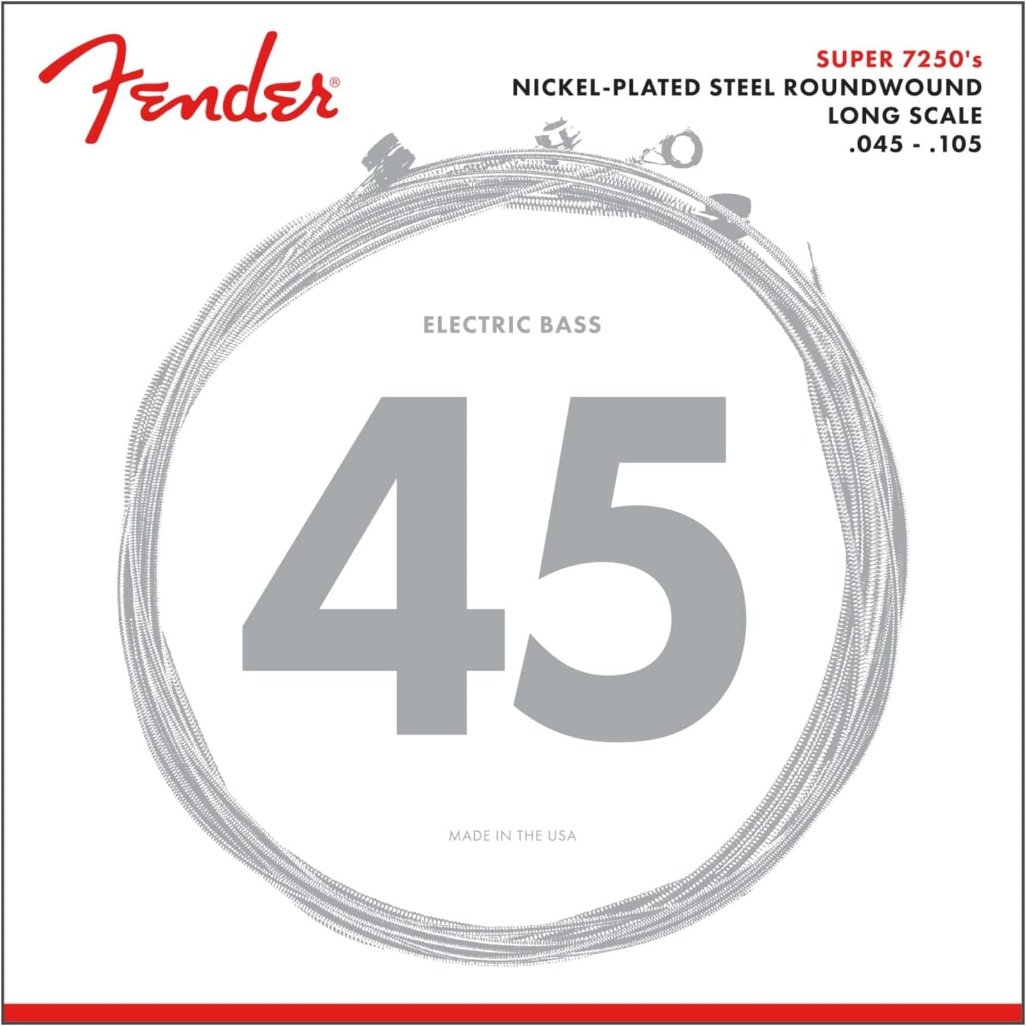 Fender 7250 Bass Strings - Long Scale for Rich Tones