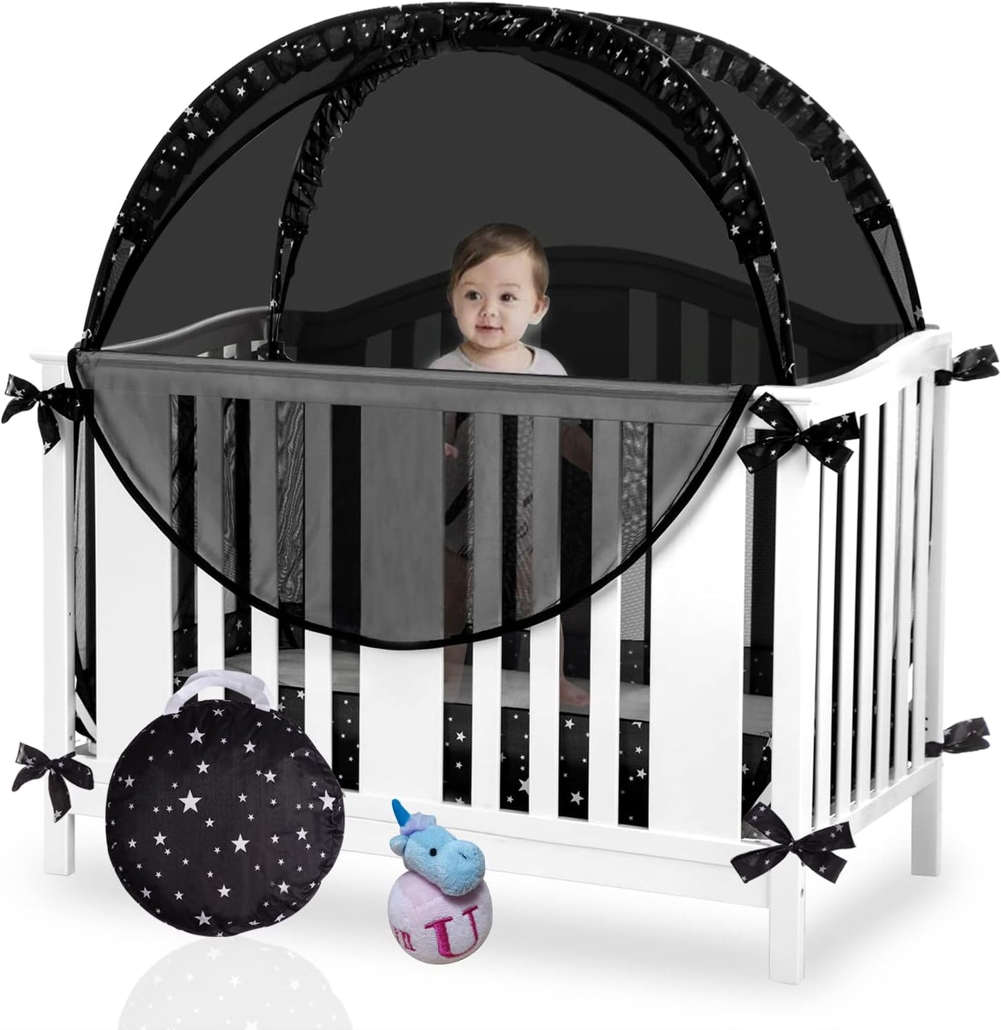 Blackout Crib Net for Safe Sleep by VEIZXUN