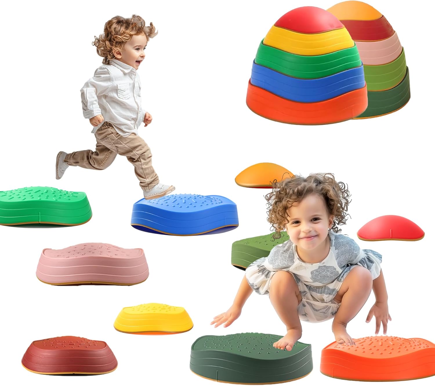 Makarci Stepping Stones for Kids - Fun Balance Coordination Toys