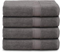 Casa Lino Charcoal Black Bath Towels Set of 4 for Luxury Comfort