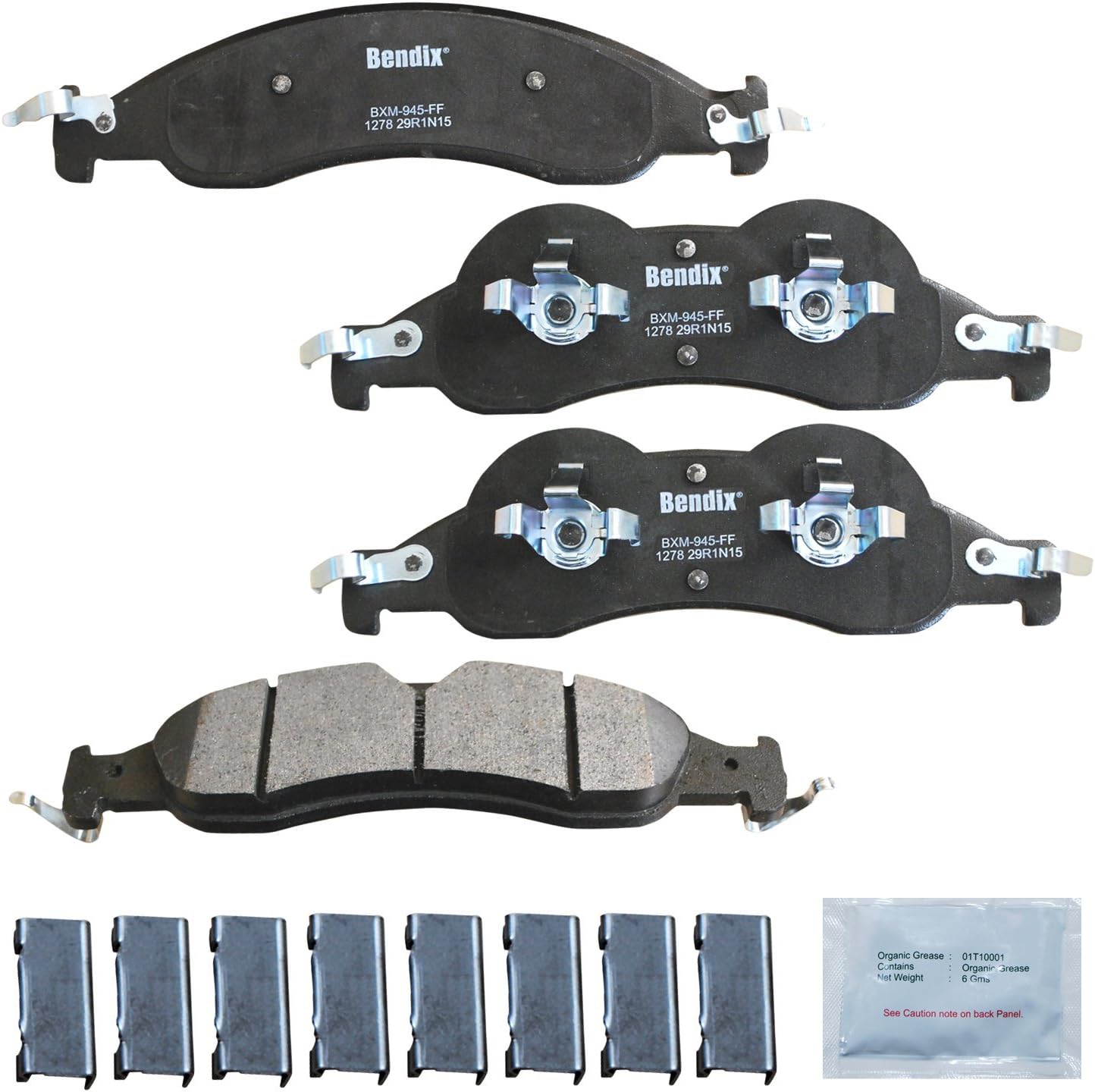 Bendix Priority1 CFM1278 Semi-Metallic Brake Pads for Ford