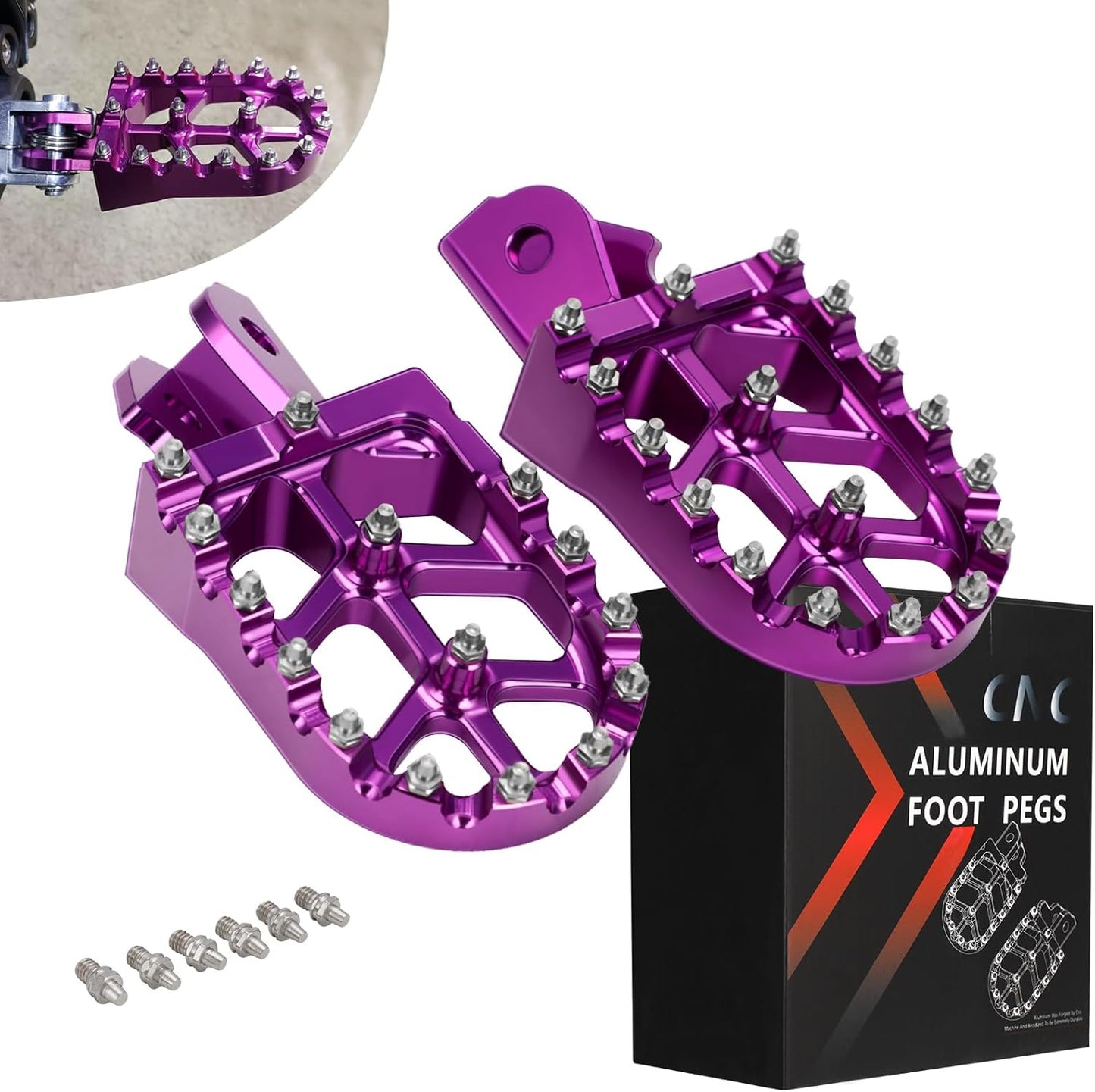 JFG RACING Dirt Bike Pegs for CRF150F, KDX200, and More