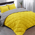 Basic Beyond Queen Comforter Set - Yellow and Gray Reversible
