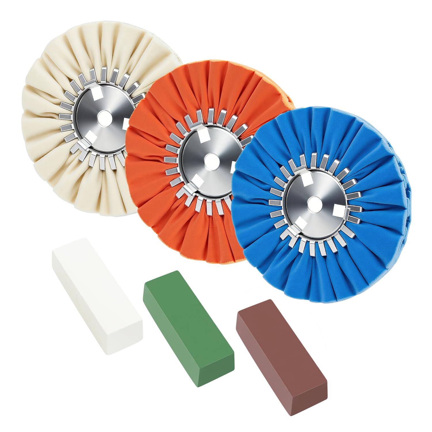 8 Airway Buffing Wheel Kit for Angle Grinder Polishing Needs