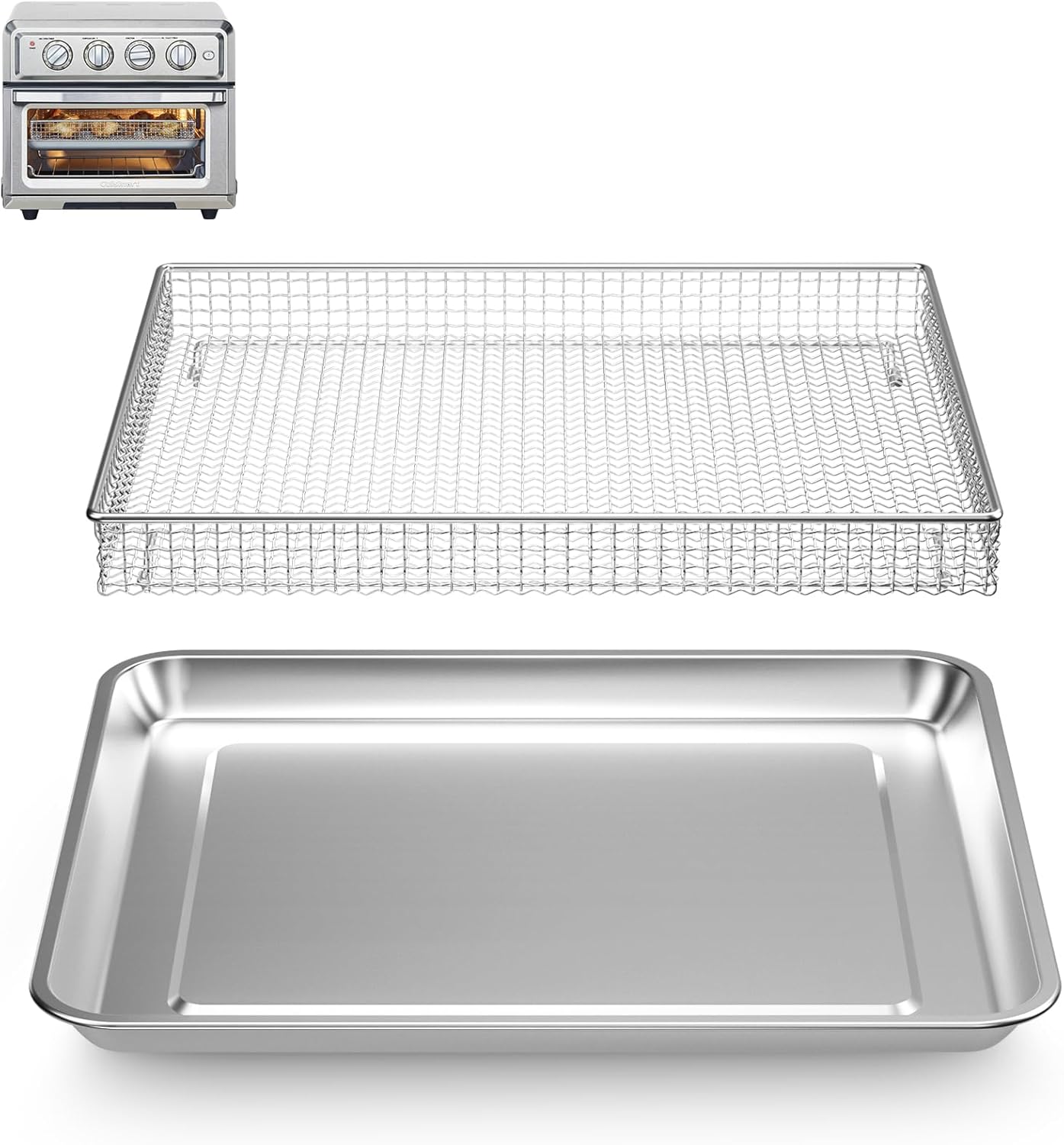 Dual Function Stainless Steel Pan for Convection Ovens