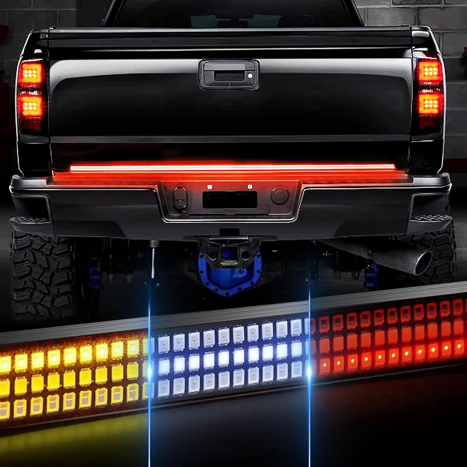 48in Tailgate Light Bar with Triple Row LED for Trucks and Trailers