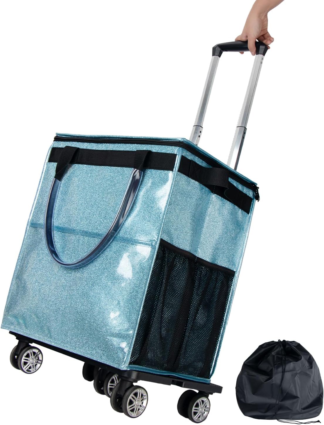 Reusable Grocery Bags on Wheels for Easy Shopping and Storage