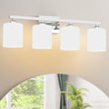 Chrome Bathroom Light Fixtures Over Mirror 4-Light LED Vanity