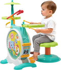 Prextex Electric Toy Drum Set for Kids - Colorful Musical Fun