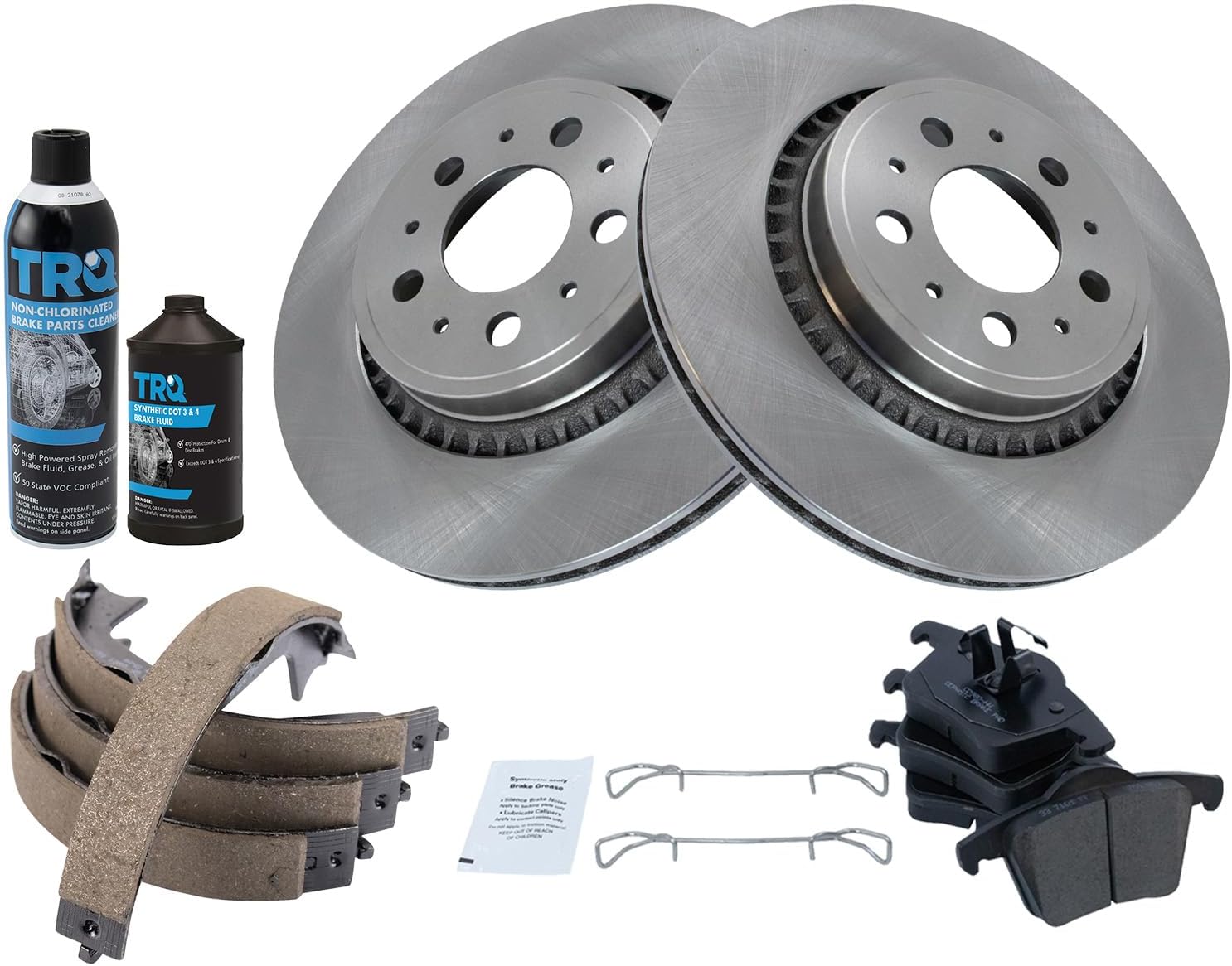 TRQ Rear Brake Pad & Rotor Kit for 2003-2014 Volvo XC90