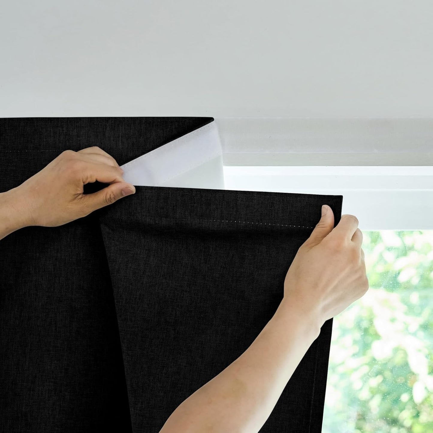 Adhesive Blackout Curtains for Easy Installation and Privacy