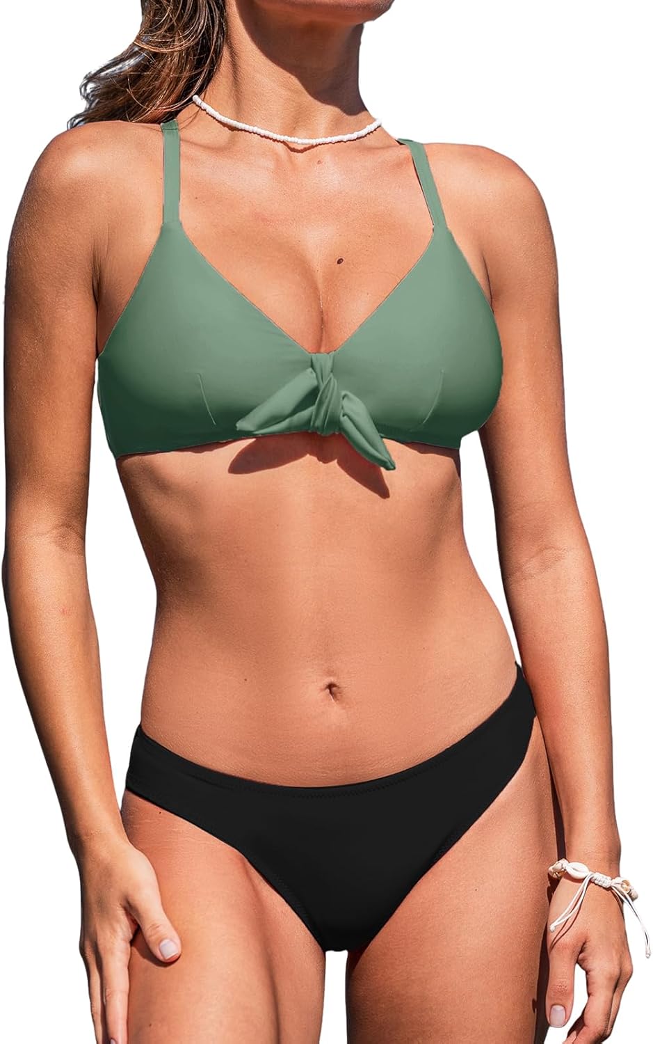 CUPSHE Women's Floral Print Knot Bunny Tie Bikini Set Review
