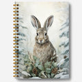 Christmas Notebook Farmhouse Rabbit Journal - Portable 5.5x8.3 in