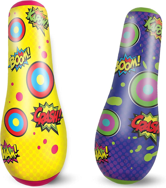 JOYIN 2 Pack Bounce-Back Kids Punching Bag Set