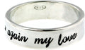 Personalized Sterling Silver Band Ring - Hand Stamped 6mm