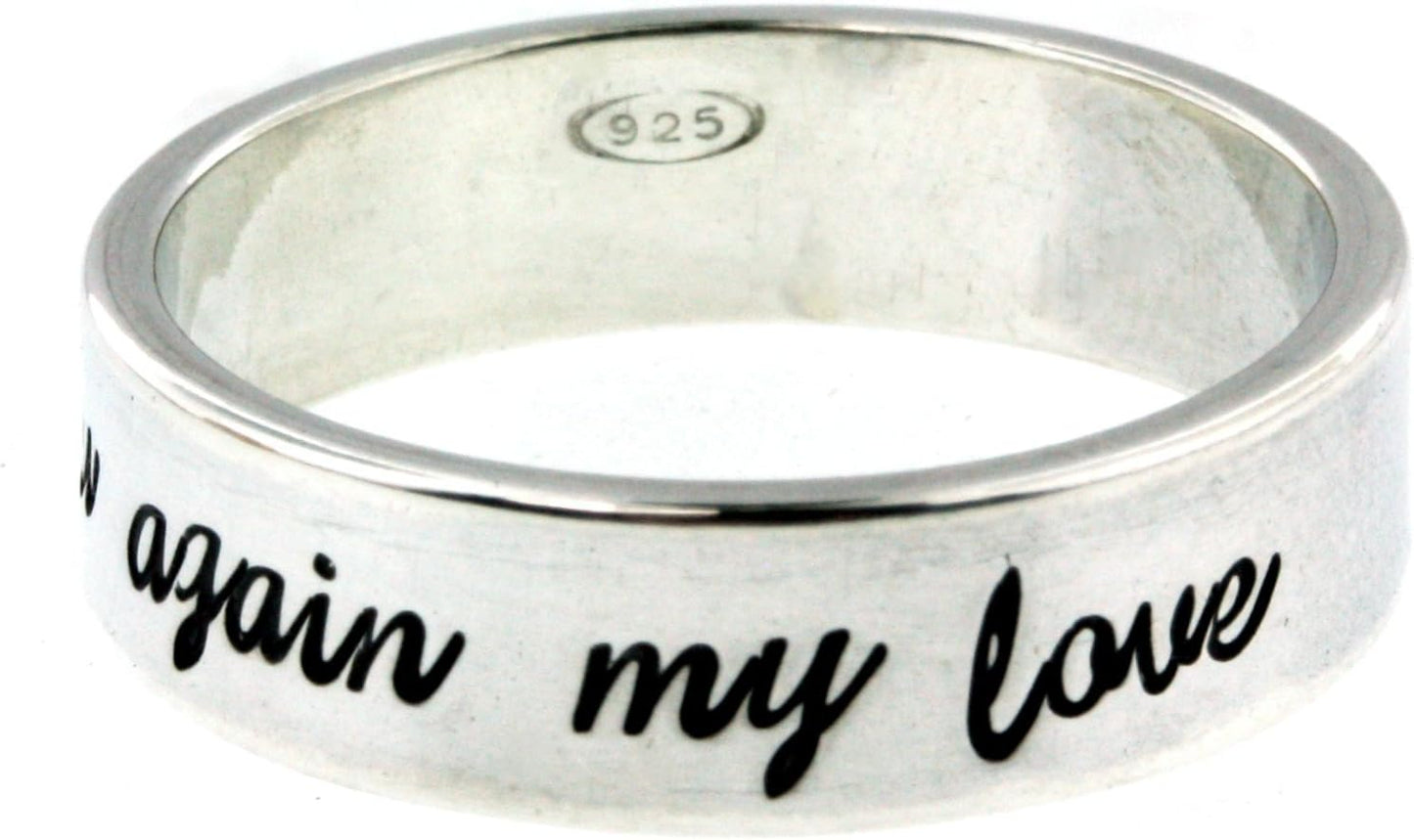 Personalized Sterling Silver Band Ring by Hannah Design - Unique Gift