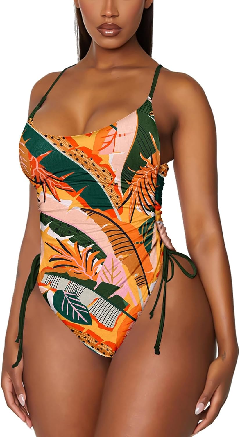 Viottiset Women's Ruched High Cut One Piece Swimsuit Review
