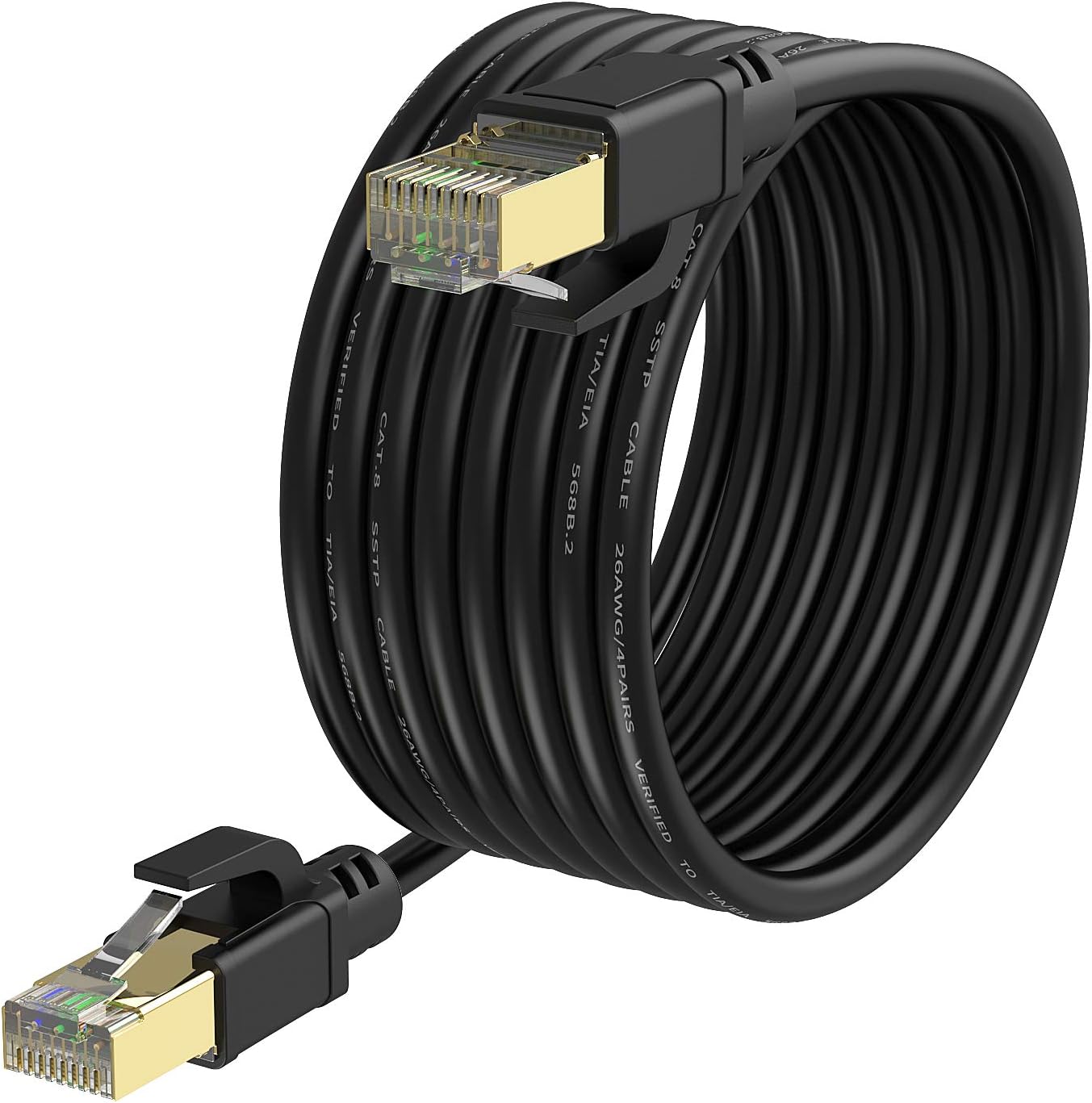 Cat8 Ethernet Cable 200ft for High Speed Internet Connection