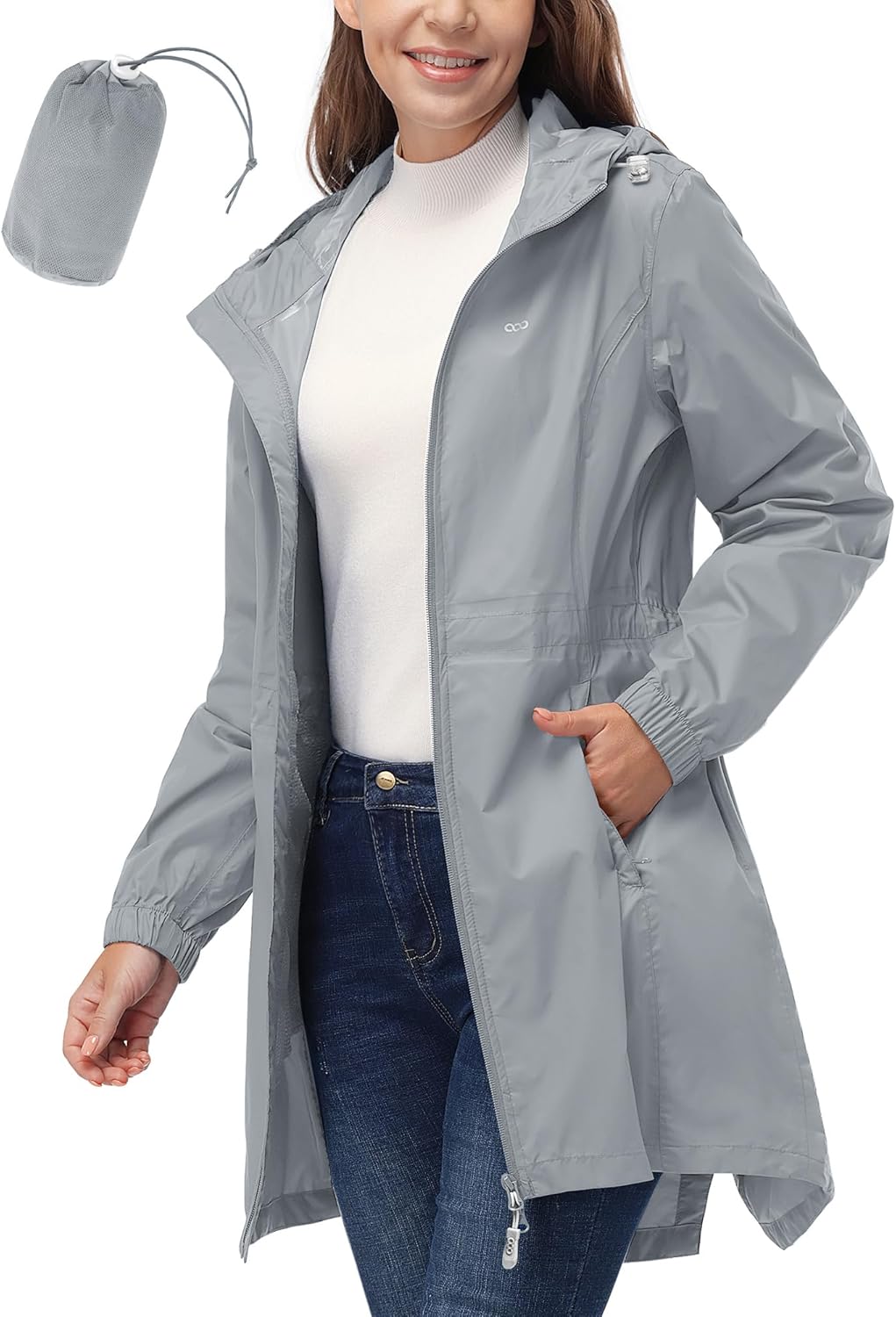 33,000ft Women's Waterproof Long Rain Coats for All Occasions