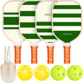 Pickleball Paddles Set of 4 with Balls and Carry Bag