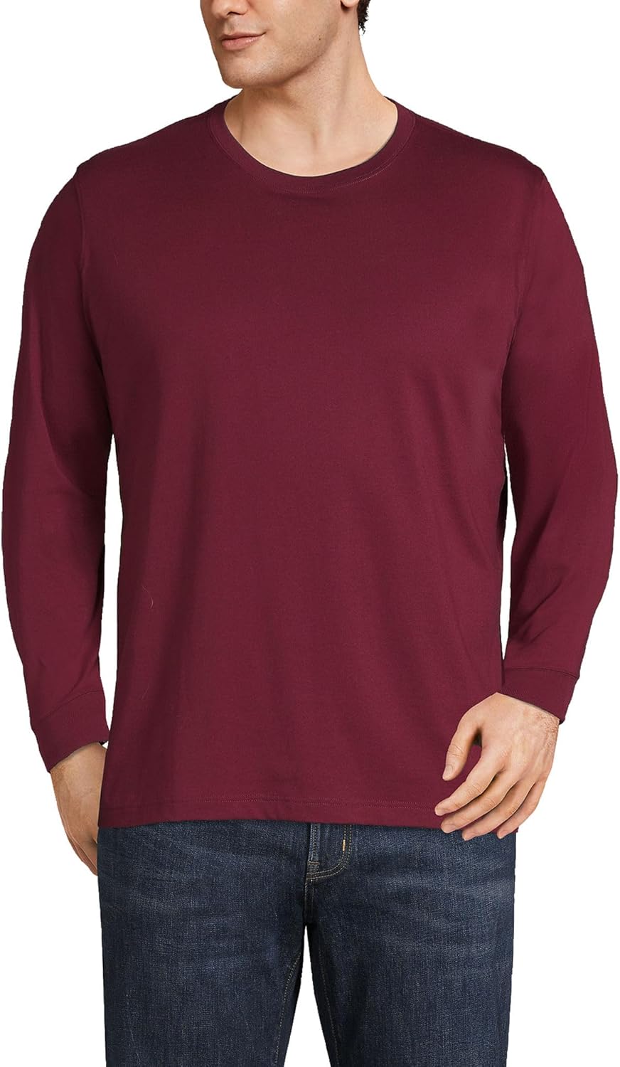 Lands' End Men's Super-T Long Sleeve T-Shirt for Comfort