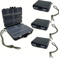 Caliee 4 Pcs Small Tackle Box Organizer - Compact Multi Compartment