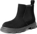 Girls Chelsea Boots Side Zipper Lug Sole Ankle Booties - Durable DREAM