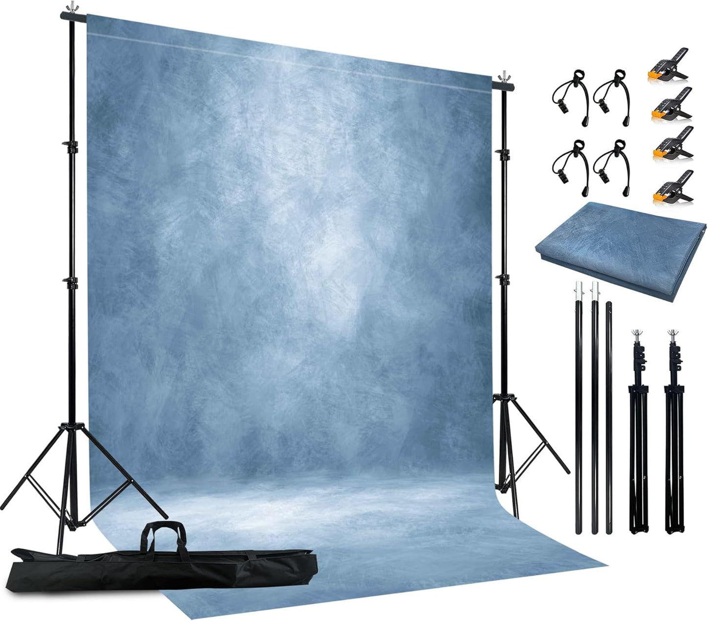 2-in-1 Abstract Photography Backdrop Kit for Portraits