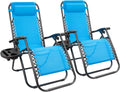 Kemon Zero Gravity Folding Lounge Outdoor Reclining Chair Set of 2