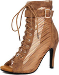 Peep Toe High Top Sandals Lace Up Heels - Stylish Summer Pumps