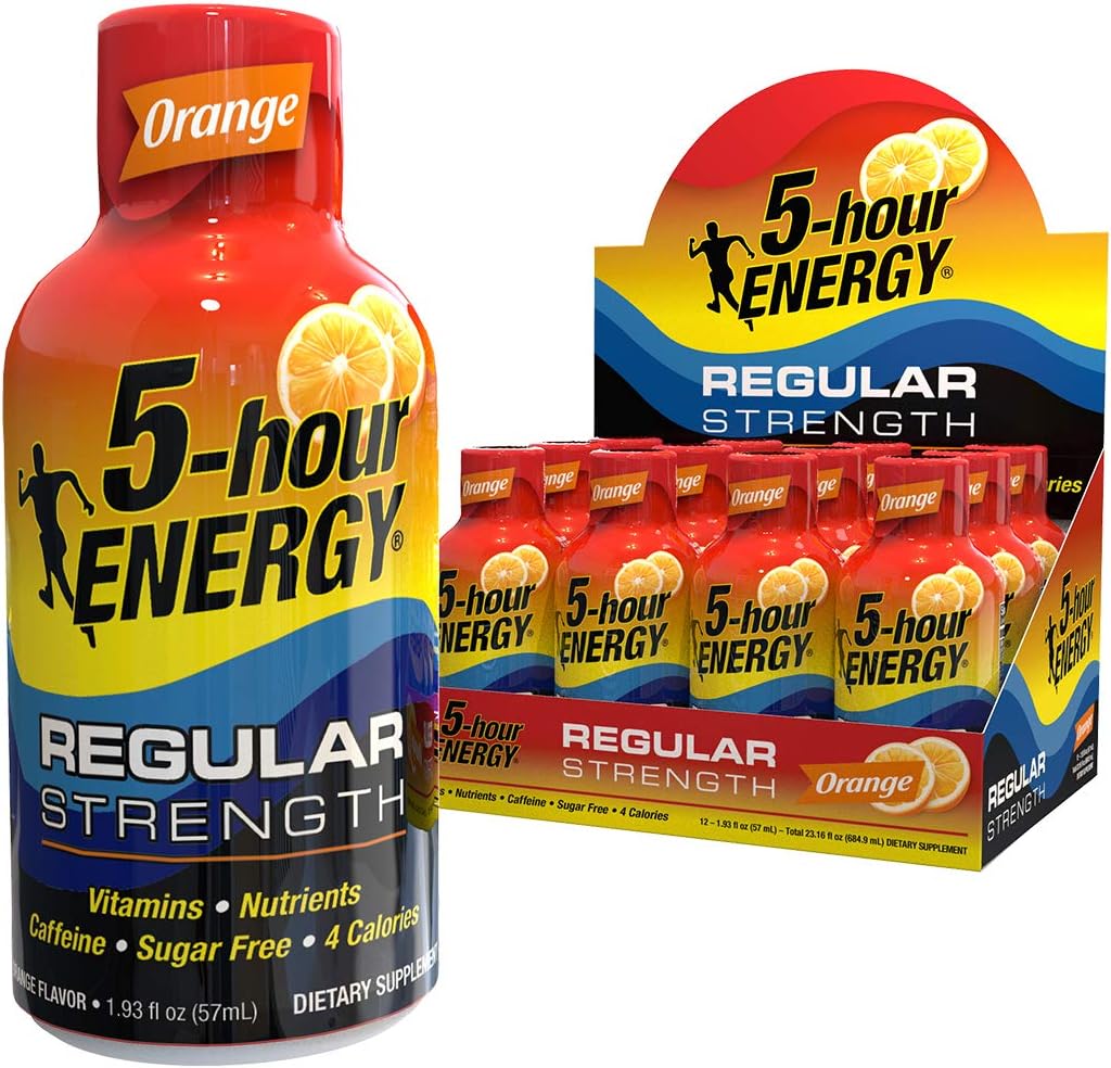5-hour ENERGY Shot Regular Strength Orange for Instant Boost