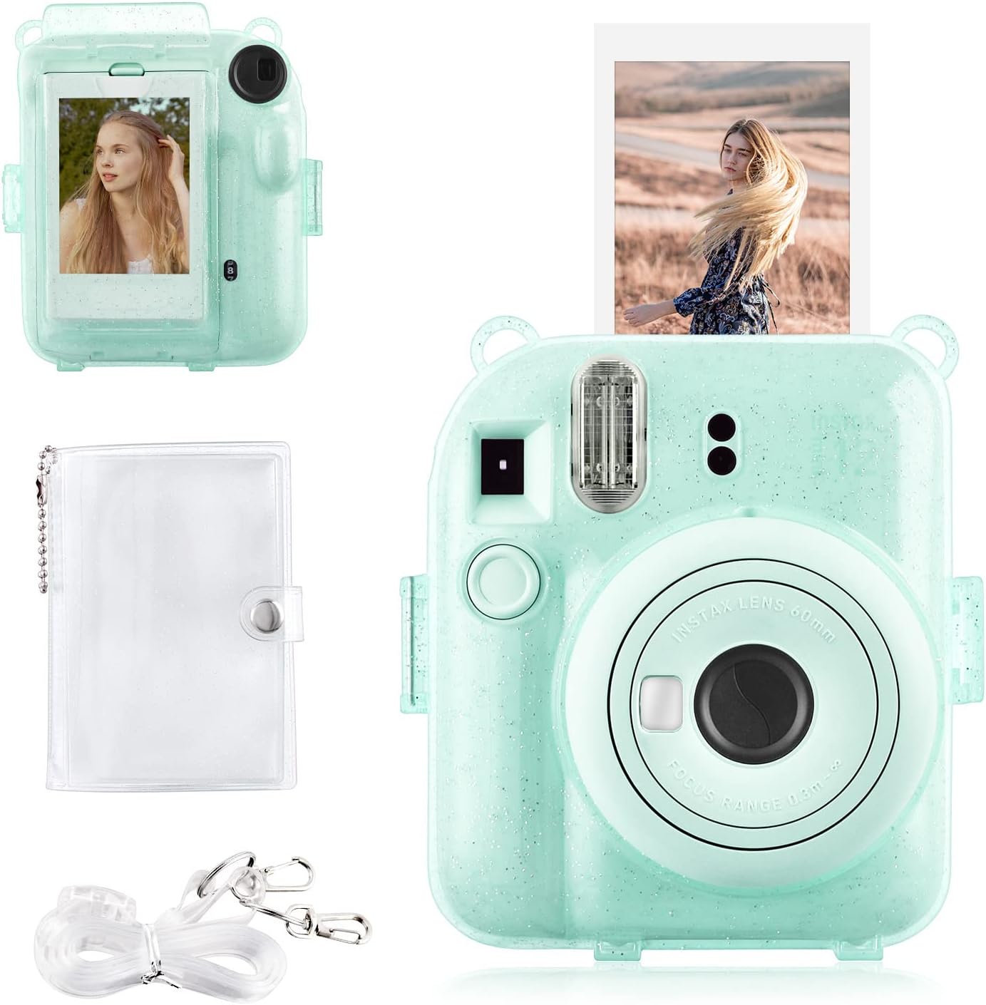 Glitter Green Case for Fuji Mini 12: Protect & Shine!