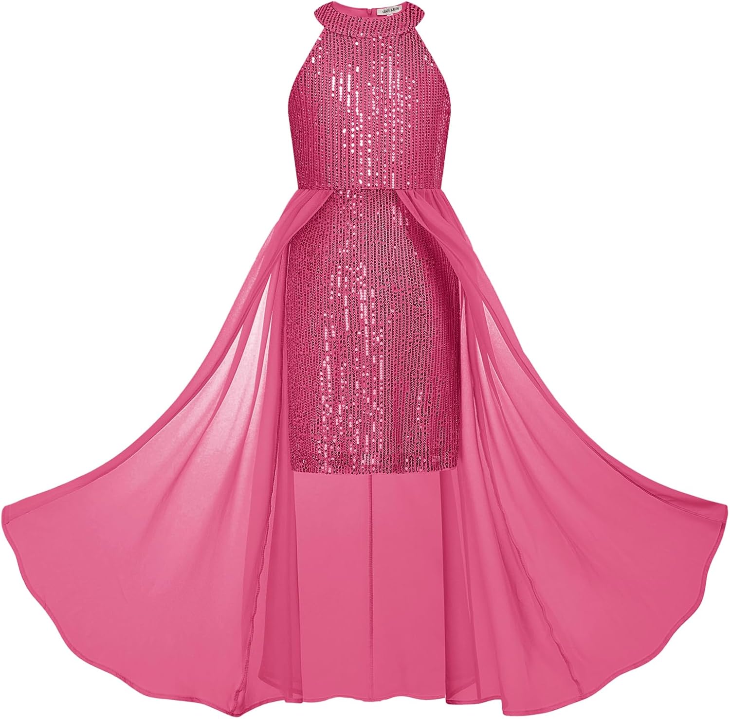 Girls Halter Neck Sequin Dress for Parties and Special Occasions