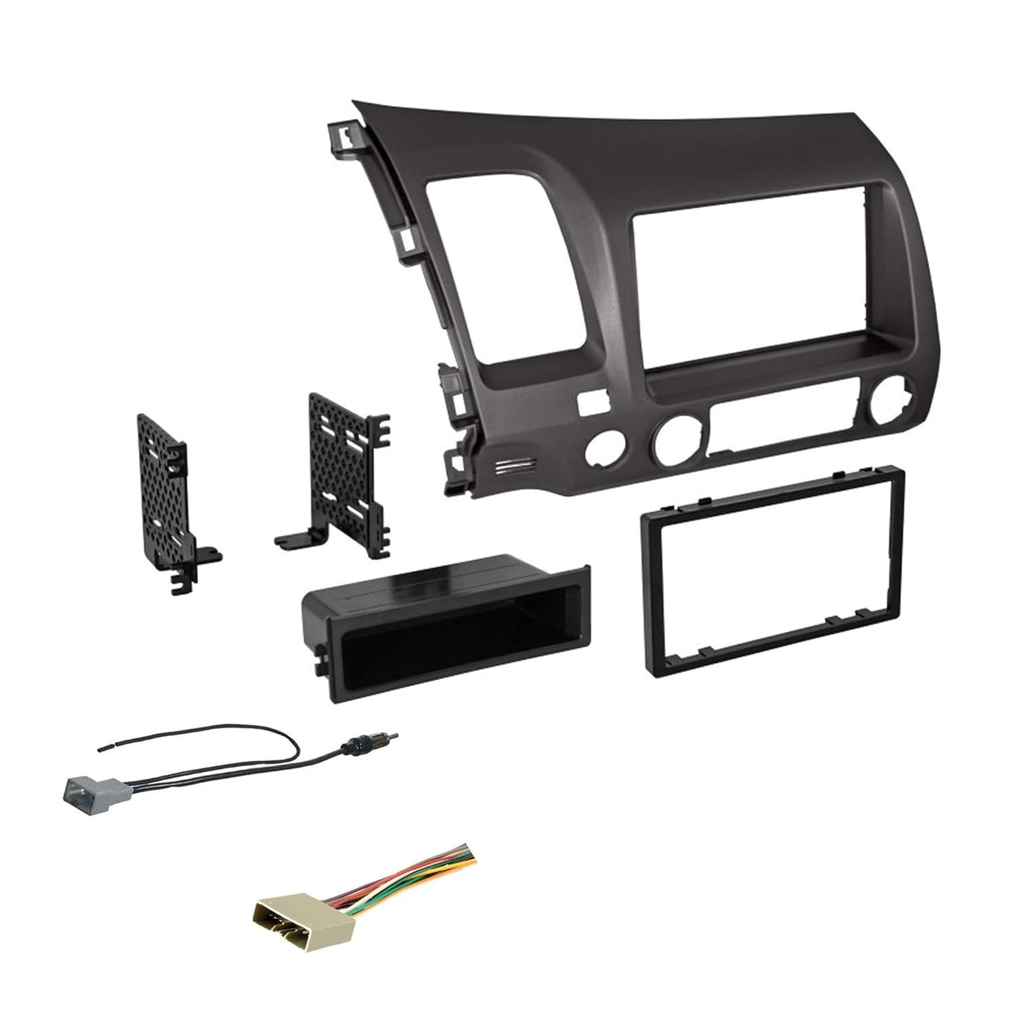 Dark Metallic Double DIN Dash Kit for 2006-2011 Civic Models