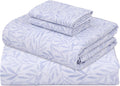 100% Cotton Queen Sheets - Cooling Percale 4-Piece Blue Autumn