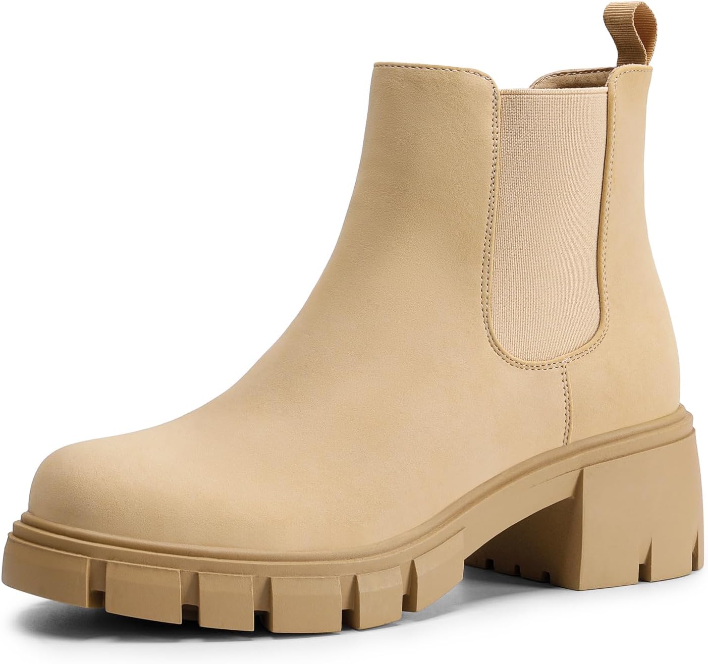 DREAM PAIRS Women's Elastic Chelsea Ankle Boots for Fall Style