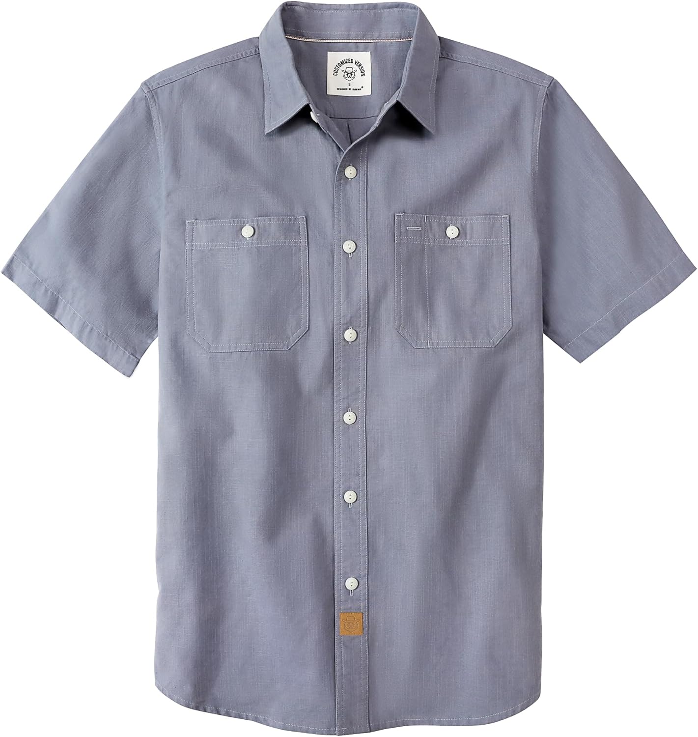 Dubinik Mens Short Sleeve Button Down Casual Cotton Shirts