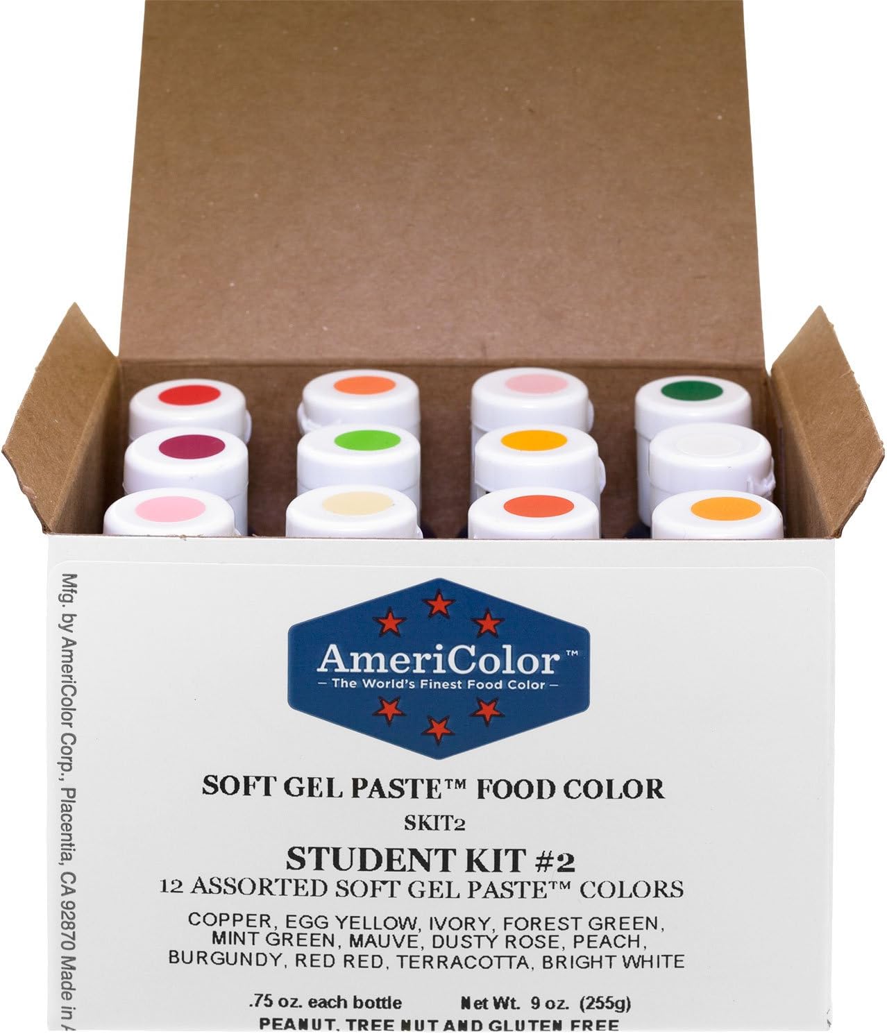 Food Coloring Kit with 12 Soft Gel Paste Colors for Baking
