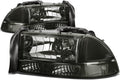 DNA MOTORING Pair Headlights Compatible with 97-04 Dodge Dakota