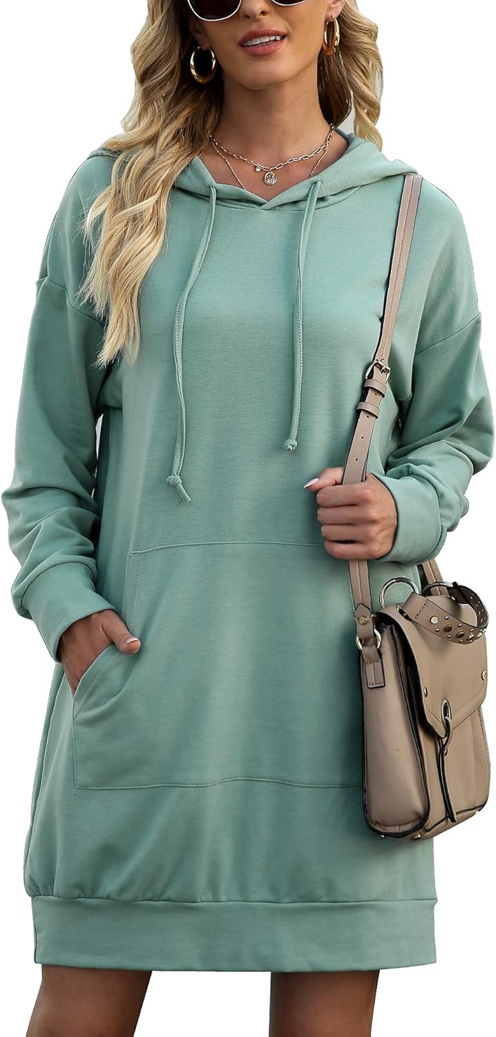 Comfy Quenteen Women Hoodies Dress for Casual Holiday Wear