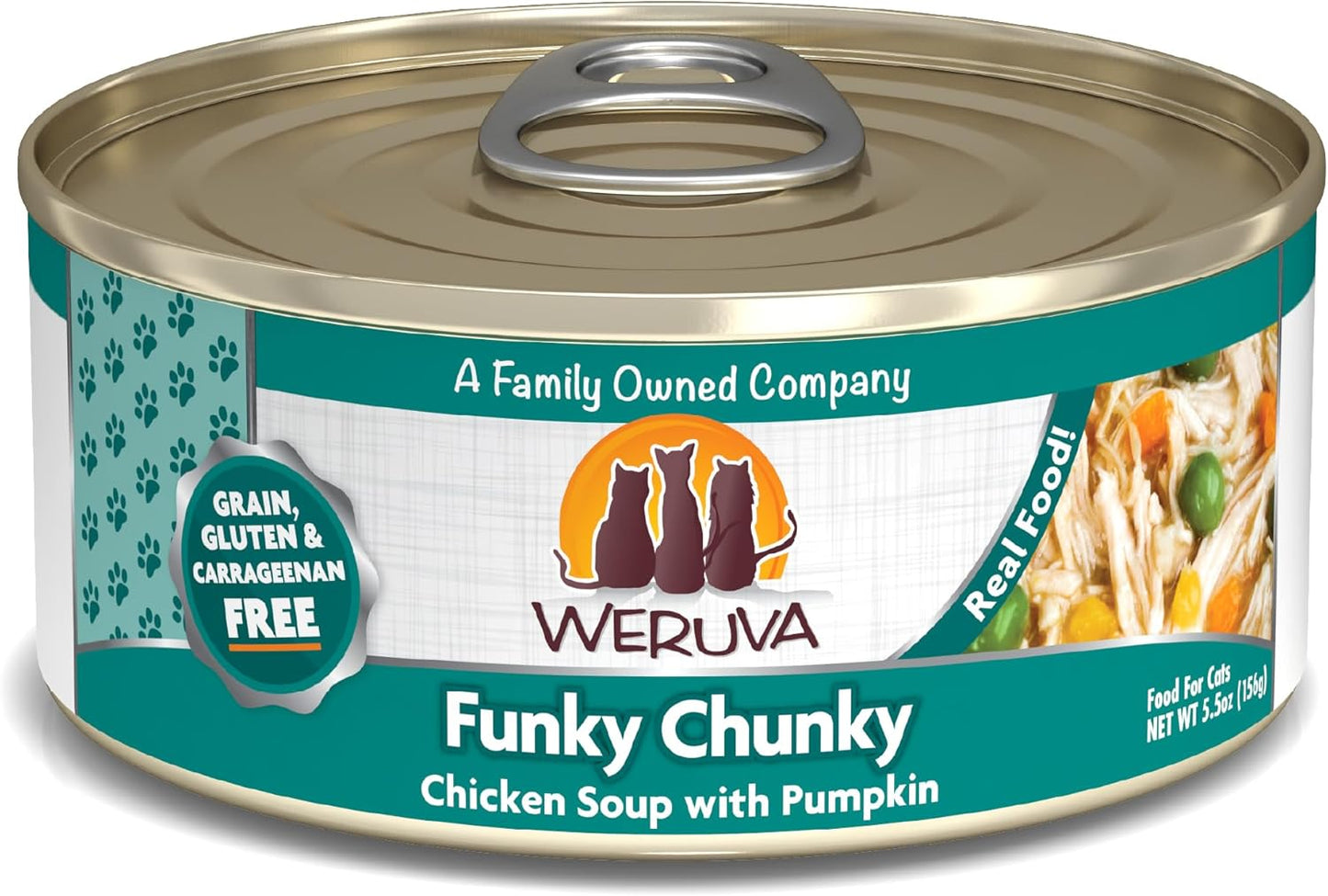 Weruva Classic Cat Food Funky Chunky Chicken Soup 5.5oz Can