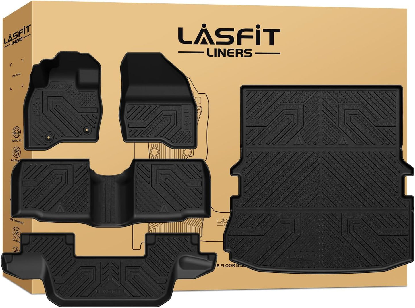 Custom Fit Floor Mats for Ford Explorer 2015-2019 7 Seats
