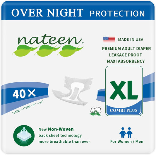 Nateen Combi Maxi Adult Diapers: Maximum Absorbency for Heavy Overnight Protection