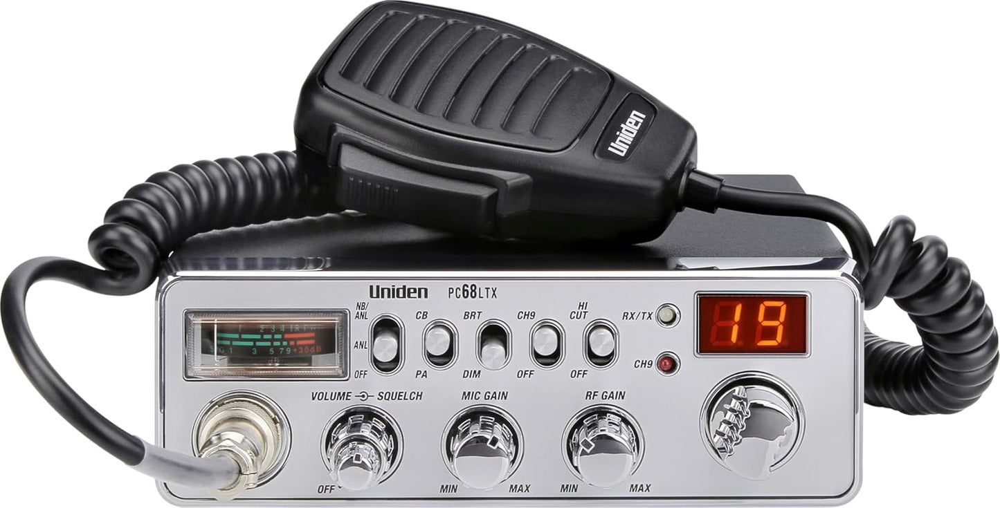 Uniden PC68LTX 40-Channel CB Radio with High-Cut Audio Feature